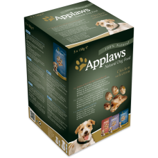 Applaws Chicken Selection Multipack - 2 броя пилешко и женшен, 2 броя телешко и пилешко, 1 брой сьомга и пилешко 5 х 150 гр.